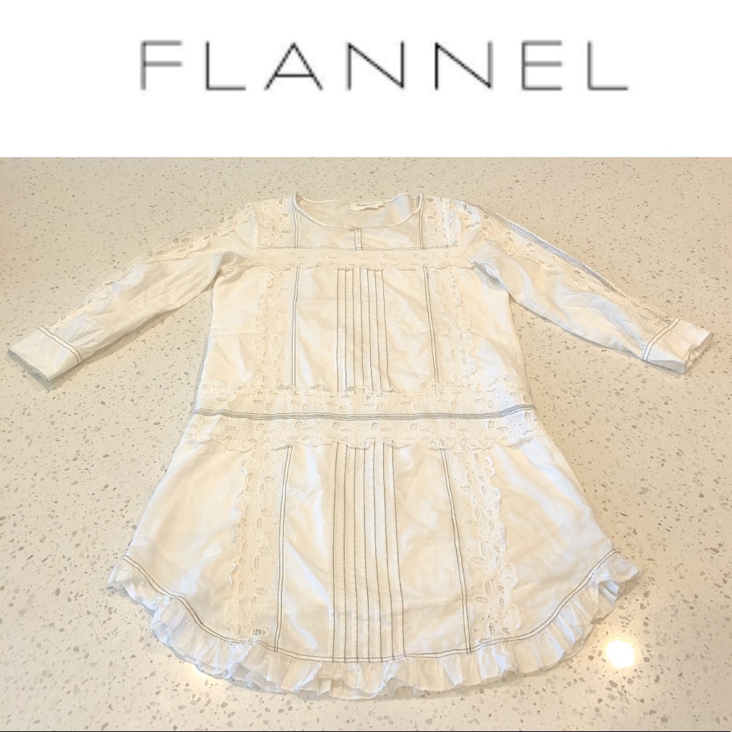 Flannel America White Tunic Dress